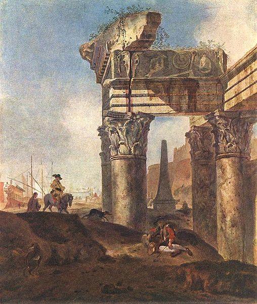 Jan Baptist Weenix Ancient Ruins oil painting picture